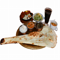 E ランチセット　(ダブルカレーセット)