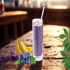 バナナブルーベリーラッシー